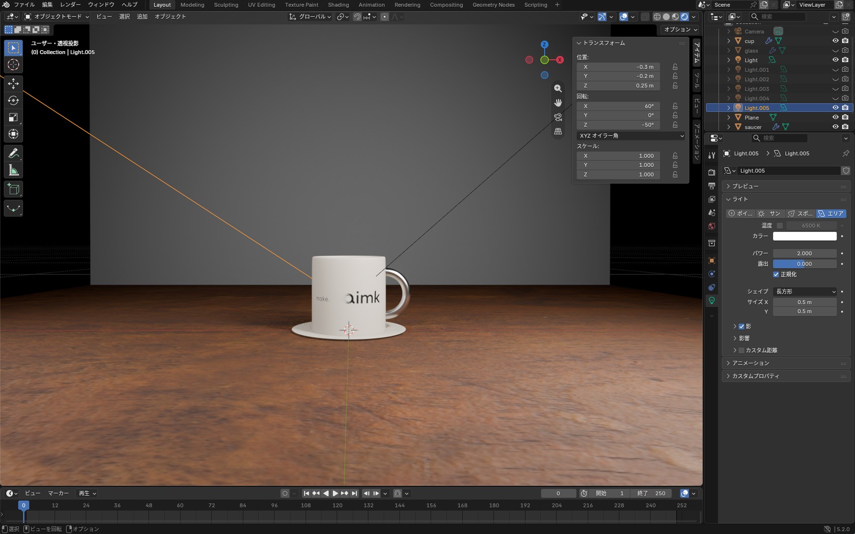 Second light at Power 2, with both sides evened out and the cup looking flat