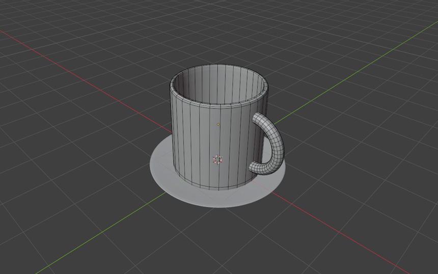 Blenderで作ったコーヒーカップのモデル（記事イメージ）