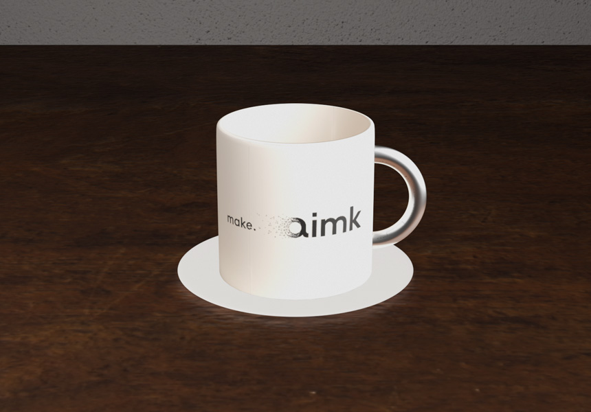 A coffee cup with its lighting baked into an image (article image)