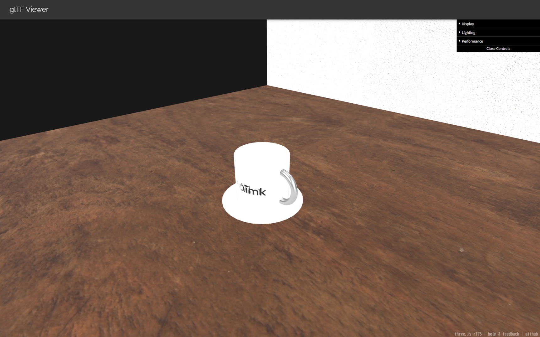 The unbaked scene opened in a web viewer. Everything is evenly bright